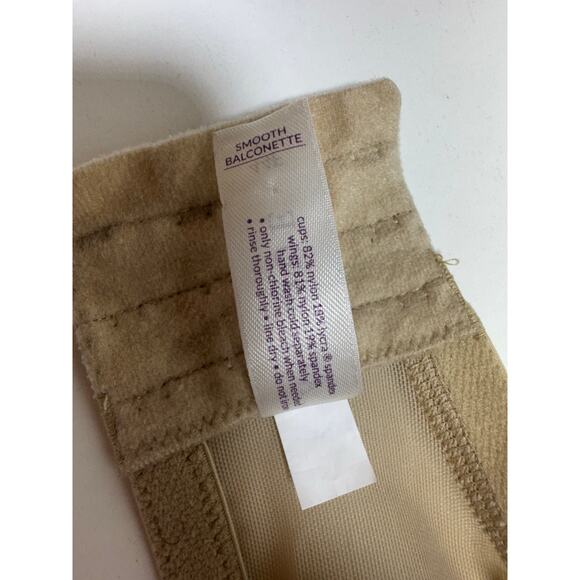 Cacique Smooth Lightly Lined Balconette Bra Sz 44F Plus Size Coquette - Picture 3 of 6